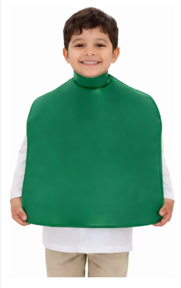 AVENTAL DE CHUMBO BABADOR COM PROTETOR TIREÓIDE INFANTIL